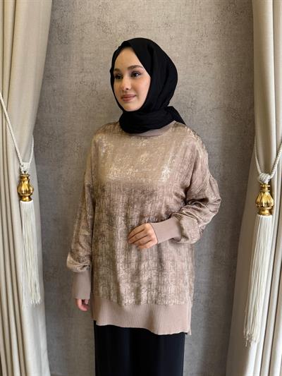 Nuss 3013 Jakar Detay Tunik vizon