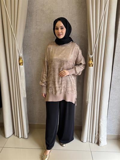 Nuss 3013 Jakar Detay Tunik vizon