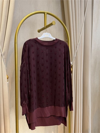 NUSS 3043 İpek Kupra Vegan Tunik Mürdüm
