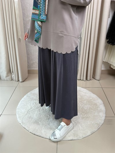 Tığ Triko 4103 Oversize Tunik Vizon