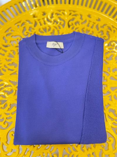 Tığ Triko Örgü Detaylı Rayon Tunik 21872 Lila