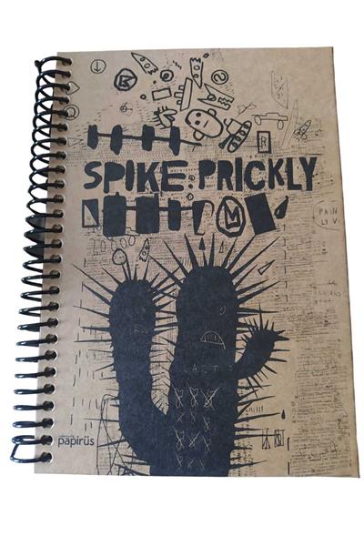 Papirüs Kraft Spiralli  Sert Kapak 16X23 100 yaprak Kareli