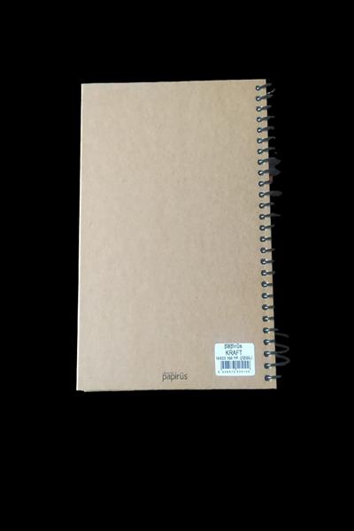 Papirüs Kraft Spiralli Sert Kapak 16X23 100 Yaprak Çizgili