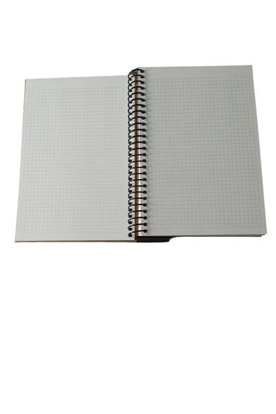 Papirüs Kraft Spiralli  Sert Kapak 16X23 100 yaprak Kareli