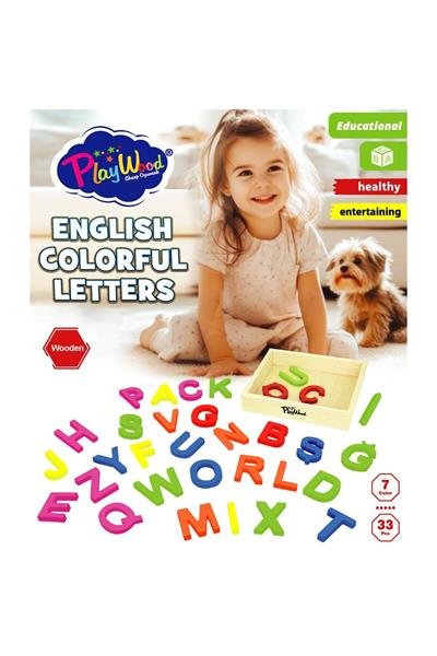 Seçtim Aldım Ahşap 7 Renk 33 Parça Renkli Harfler Eğitici Oyuncak Seti Ony-402