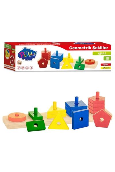 Seçtim Aldım Eğitici Oyuncak 16 Parça Ahşap Geometrik Şekiller Ony-305