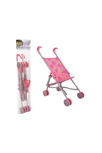 SEÇTİM ALDIM SUNMAN THE STROLLER BEBEK ARABASI BASTON PUSET METAL KATLANIR ÇİLEK DESENLİ 4 TEKER 3+