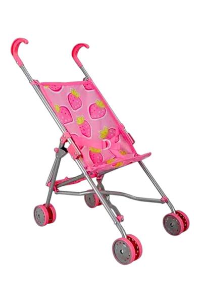 SEÇTİM ALDIM SUNMAN THE STROLLER BEBEK ARABASI BASTON PUSET METAL KATLANIR ÇİLEK DESENLİ 4 TEKER 3+