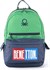 UNİTED COLORS OF BENETTON OKUL ÇANTASI 03785 YEŞİL LACİVERT ÜÇ BÖLMELİ