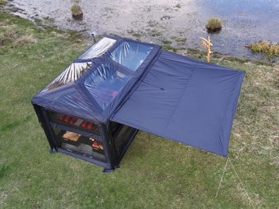 Dookan Xeno Nest İki Katlı Şişme Kamp Çadırı 10.5 m2 Siyah