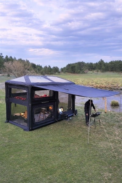 Dookan Xeno Nest İki Katlı Şişme Kamp Çadırı 10.5 m2 Siyah