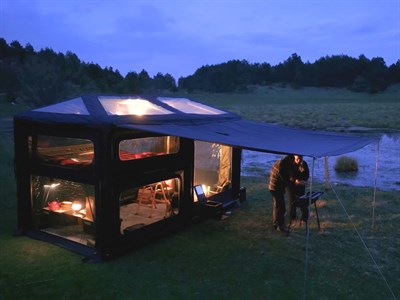 Dookan Xeno Nest İki Katlı Şişme Kamp Çadırı 10.5 m2 Siyah