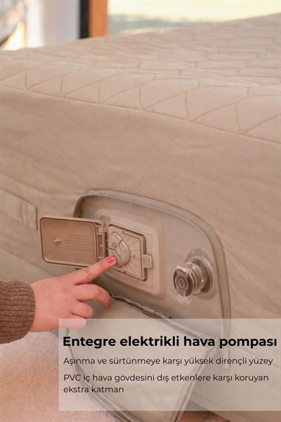 Forenia Air Rest Şişme Kamp Yatağı 185x200x40 cm Bej