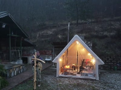 Forenia Olaf Şişme Kamp Çadırı 7.5 m2 Bej