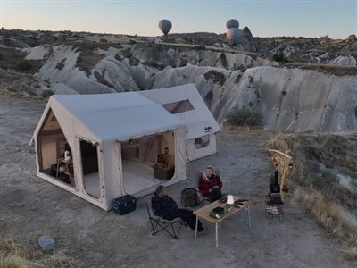 Forenia Olinos Şişme Kamp Çadırı 20.6 m2 Bej