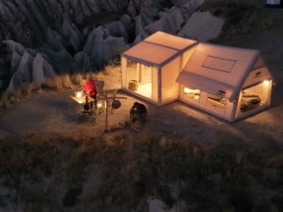 Forenia Olinos Şişme Kamp Çadırı 20.6 m2 Bej