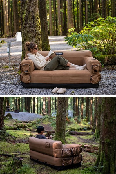 Gopamir Şişme Koltuk Kahverengi