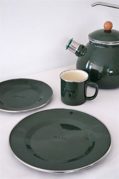 Military Emaye Tabak Haki 21 cm