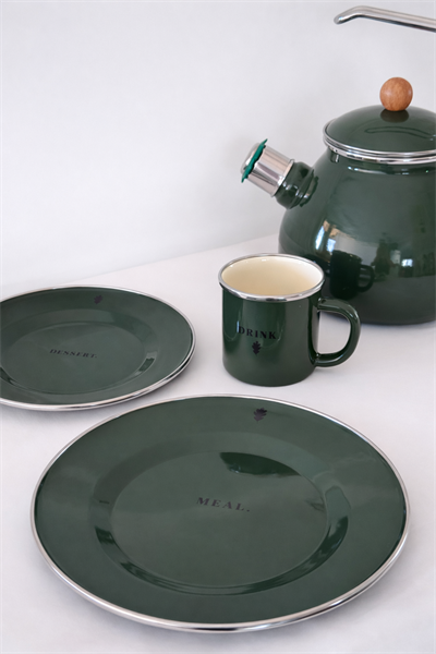 Military Emaye Tabak Haki 25 cm
