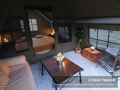 Orion Şişme Kamp Çadırı 17.28 m2 Haki