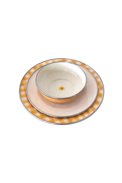 Picnic Emaye Kase Sarı 14 cm