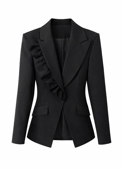 Fırfır Detaylı Ceket Pantolon Takım
