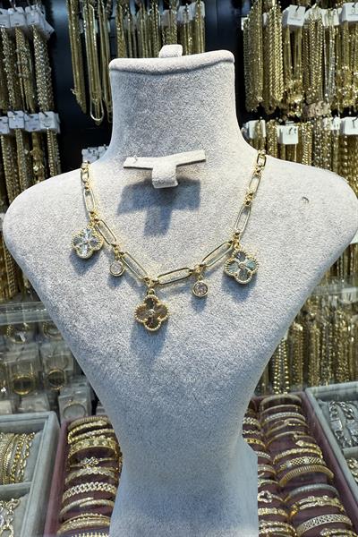 14 K 3Lü Yonca Kolye