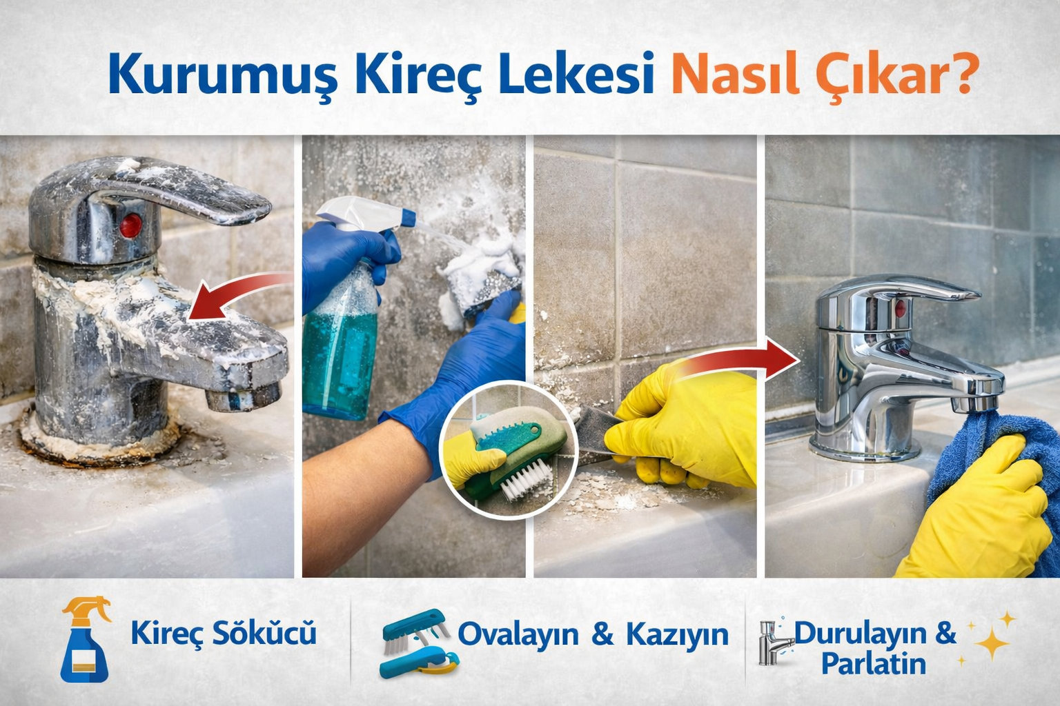 Kurumuş kireç lekesi nasıl çıkar