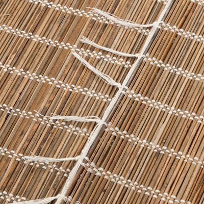 Amerikan Servis Naturel Rattan Beyaz Dikişli