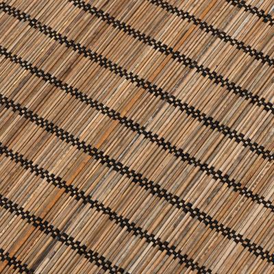 Amerikan Servis Naturel Rattan Siyah Dikişli