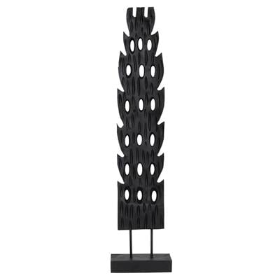 Ayaklı Dekoratif Aksesuar Teak Siyah 85cm