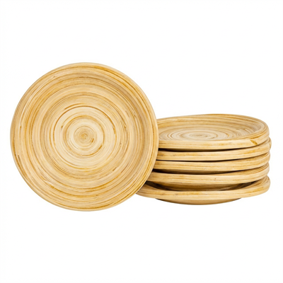 Bambu Bardak altlığı 10 cm  6 lı Set