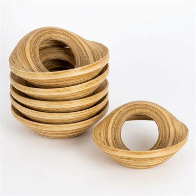 Bambu Peçete Halkası 10 cm  6 lı Set