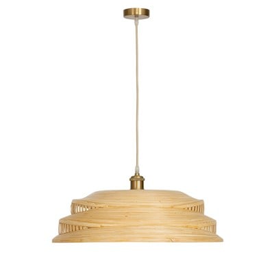 Bambu Tavan Aydınlatması Daire Form 50cm