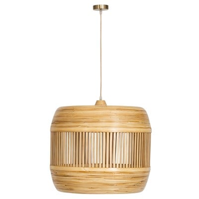 Bambu Tavan Aydınlatması Silindir Form 50cm
