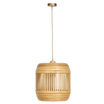 Bambu Tavan Aydınlatması Silindir Form  35cm