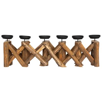 Dekoratif  6 lı  Mumluk Teak