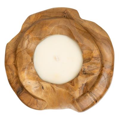 Dekoratif Mum Teak Saksı Formu Ç.30cm