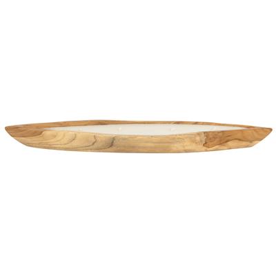 Dekoratif Mum Teak Tekne Formu 65cm L