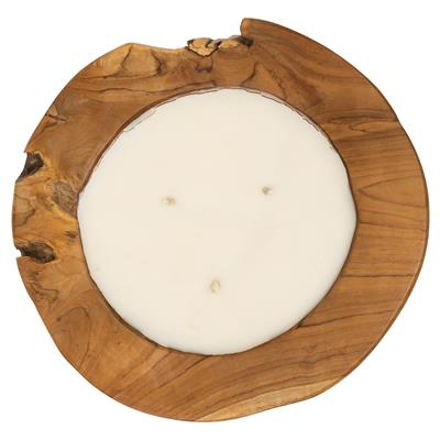 Dekoratif Mum Teak Yuvarlak Form Ç.40cm