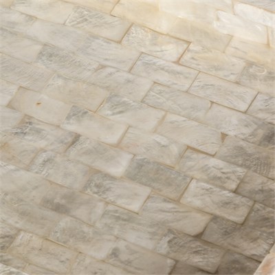 Dekoratif Dikdörtgen Sedefli Tepsi Deniz Kabuğu Kaplama 26×16 cm