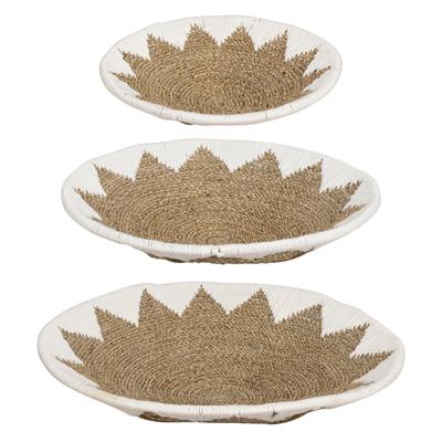 Duvar Tabağı 3 lü Set Beyaz Naturel