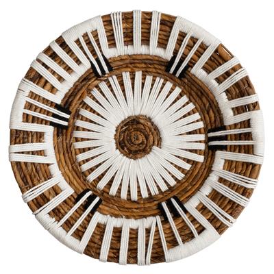 Duvar Tabağı  Beyaz Makrame Naturel 40 cm