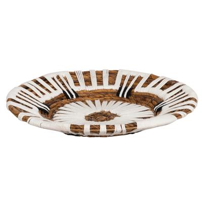 Duvar Tabağı  Beyaz Makrame Naturel 40 cm