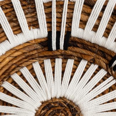 Duvar Tabağı  Beyaz Makrame Naturel 40 cm