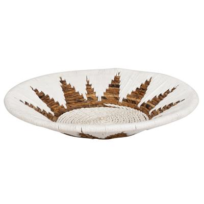 Duvar Tabağı Beyaz Makrame Naturel 40 cm
