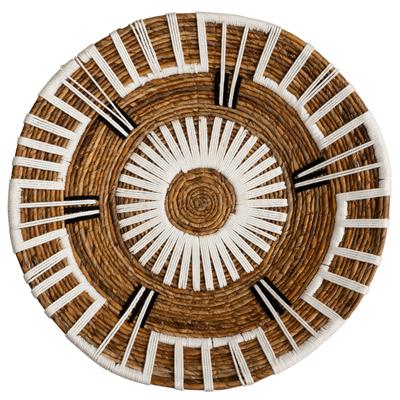 Duvar Tabağı  Beyaz Makrame Naturel 60 cm