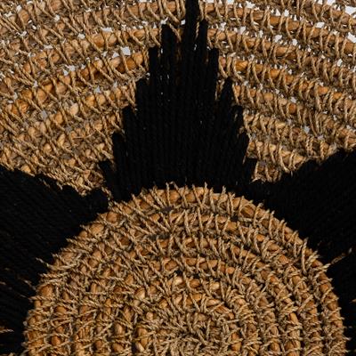 Duvar Tabağı Siyah Makrame Naturel 40 cm