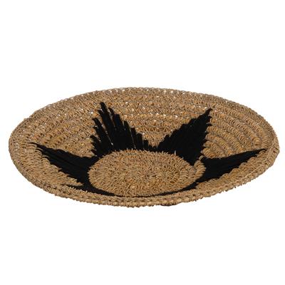 Duvar Tabağı Siyah Makrame Naturel 40 cm