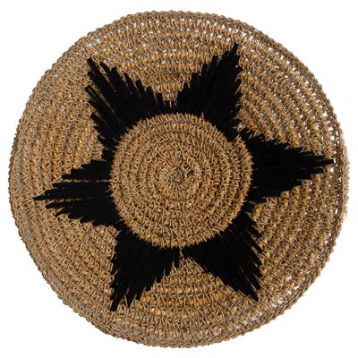 Duvar Tabağı Siyah Makrame Naturel 40 cm